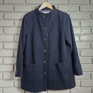 Golden Bear Wool Blend Coat Blue M